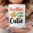 Brother Little Cutie Baby Shower Orange 1St Birthday Party Coffee Mug Unique Gifts