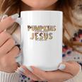 Fall Pumpkin Obsessed And Jesus Blessed Christian Autumn Gifts Coffee Mug Personalized Gifts
