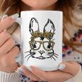 Funny Cute Bunny Wearing Glasses Leopard Easter Day Coffee Mug Funny Gifts