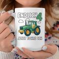 Kinder Traktor Tassen zum 4. Geburtstag mit Lustigen Sprüchen für Jungs Lustige Geschenke