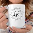 Lil Little Sister Sorority Matching Wreath Black Coffee Mug Unique Gifts