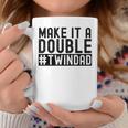 Make It A Double Twin Dad Baby Announcement Expecting Twins Coffee Mug Unique Gifts