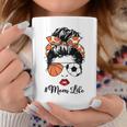 Mom Life Basketball Soccer Mom Bandana Mothers Day Messy Bun Gift For Womens Coffee Mug Unique Gifts