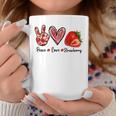 Peace Love Strawberry Cute Strawberry Festival Fruit Lover Coffee Mug Funny Gifts