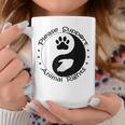 Please Support Animal Rights Pet Rescuer Paw Yin Yang Adopt Coffee Mug Unique Gifts