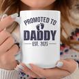 Promoted To Daddy Est 2023 For Dad New Baby Coffee Mug Unique Gifts