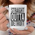 Straight Outta Detroit Great Fun Travel & Gift Idea Coffee Mug Funny Gifts