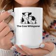 The Cow Whisperer- Cute Black And White Resting Cow Coffee Mug Unique Gifts
