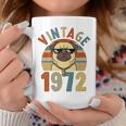 Vintage 47Th Birthday Dog Pug Vintage 1972 Classic Coffee Mug Personalized Gifts