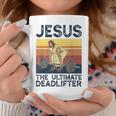 Vintage Jesus The Ultimate Deadlifter Funny Christian Gym Coffee Mug Unique Gifts