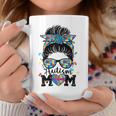 Womens Autism Mom Life Messy Bun Sunglasses Bandana Mother’S Day Coffee Mug Unique Gifts