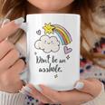 Womens Dont Be An Asshole Vintage Funny Rainbow & Star Psa Coffee Mug Unique Gifts