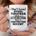 Womens I Dont Curse I Speak Fluent Trucker With A Sailor Dialect Coffee Mug Funny Gifts