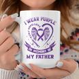Womens Purple In Memory Of Father Dad Pancreatic Cancer Awareness Coffee Mug Funny Gifts