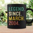 19 Years Old Gifts Legend Since March 2004 19Th Birthday Coffee Mug Gifts ideas