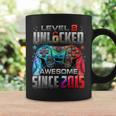 Level 8 Unlocked Awesome Since 2015 8Th Birthday Gaming  V12 Coffee Mug