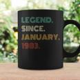 40 Years Old Legend Since January 1983 40Th Birthday  V2 Coffee Mug