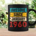 63 Year Old Awesome Since Januar 1960 63 Geburtstag Geschenke Tassen Geschenkideen