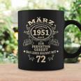 72 Geburtstag Geschenk Mann Mythos Legende März 1951 Tassen Geschenkideen