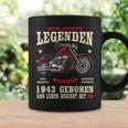 80. Geburtstag Biker Tassen, Herren 1943 Motorrad Chopper Geschenkideen