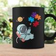 Autism Awareness Astronaut Puzzle Pieces Space Mom Dad Kids Coffee Mug Gifts ideas