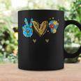 Autism Awareness Day Peace Love Autism Puzzle Ribbon Coffee Mug Gifts ideas