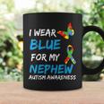 Autism I Wear Blue For My Nephew Awareness Uncle Aunt Auntie Coffee Mug Gifts ideas
