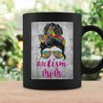 Autism Mom Messy Bun Autism Awareness April Strong Women Coffee Mug Gifts ideas
