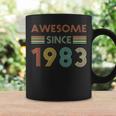 Awesome Since 1983 40Th Birthday 40 Years Old Vintage Retro Coffee Mug Gifts ideas