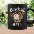 Baseball Auntie Leopard Game Day Baseball Lover Mothers Day Coffee Mug Gifts ideas