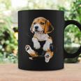 Beagle Pocket Funny Mom Dad Kid Lover Themed Gifts Men Women Coffee Mug Gifts ideas