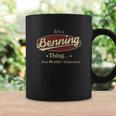 Benning Name Benning Family Name Crest Coffee Mug Gifts ideas