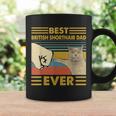 Best British Shorthair Dad Ever Retro Vintage Sunset Coffee Mug Gifts ideas