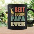 Best Buckin Papa Ever Fathers Day Gifts Vintage Deer Coffee Mug Gifts ideas