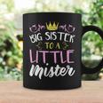 Big Sister To A Little Mister Pregnancy Announcement Coffee Mug Gifts ideas