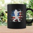 Bigfoot Bow Hunting Archery American Flag Sasquatch Coffee Mug Gifts ideas