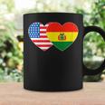 Bolivien USA Flagge Herz Tassen für Bolivianisch-Amerikanische Patrioten Geschenkideen