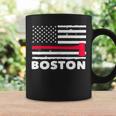 Boston Us Flag Pocket Firefighter Thin Red Line Fireman Gift Coffee Mug Gifts ideas