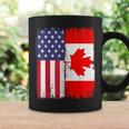 Canadian Canada Heritage Proud Half Canadian American Flag Coffee Mug Gifts ideas