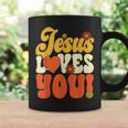 Christian Retro Jesus Loves You Religious Faith God 70S Coffee Mug Gifts ideas