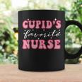 Cupids Favorite Nurse Groovy Retro Valentines Day Nurse Coffee Mug Gifts ideas