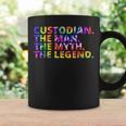 Custodian The Man The Myth The Legend Tie Dye Back To School Coffee Mug Gifts ideas
