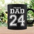 Custom Proud Volleyball Dad Number 24 Personalized For Men Coffee Mug Gifts ideas