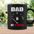 Dad Of 4 Boys Vintage Dad Battery Low Fathers Day Coffee Mug Gifts ideas