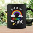 Dad Of The Birthday Girl Rainbow B-Day Matching Family Coffee Mug Gifts ideas