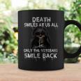 Death Smiles At Us All Only The Veterans Smile Back On Back Coffee Mug Gifts ideas