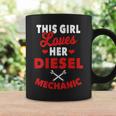 Diesel Mechanic Gifts Wife Girlfriend Design On Back Coffee Mug Gifts ideas