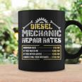 Diesel Truck Mechanic Gift Automechanic Repair Rate List Coffee Mug Gifts ideas
