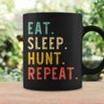 Eat Sleep Hunt Repeat Hunting Hunter Funny Retro Vintage Coffee Mug Gifts ideas