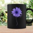 Esophageal Cancer Awareness Sunflower Periwinkle Ribbon Coffee Mug Gifts ideas